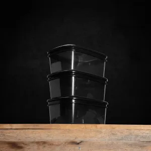 1100ml Reusable Crib Container Set - Black