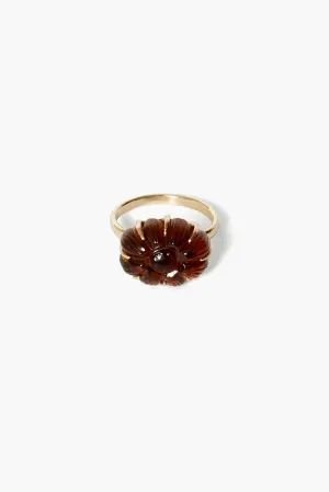 14k Dahlia Ring Cognac