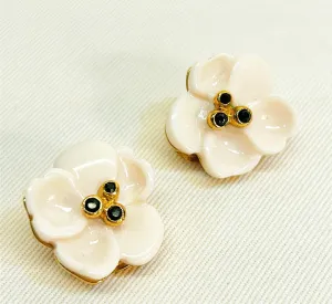 1970s couture style clip on earrings.