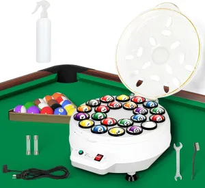 22 Ball Billiards Cleaning Machine, 110V Automatic Billiard Ball Cleaner and Polisher with Cooling System & Noise Reduction, for 16/22 Balls Snooker & American Style