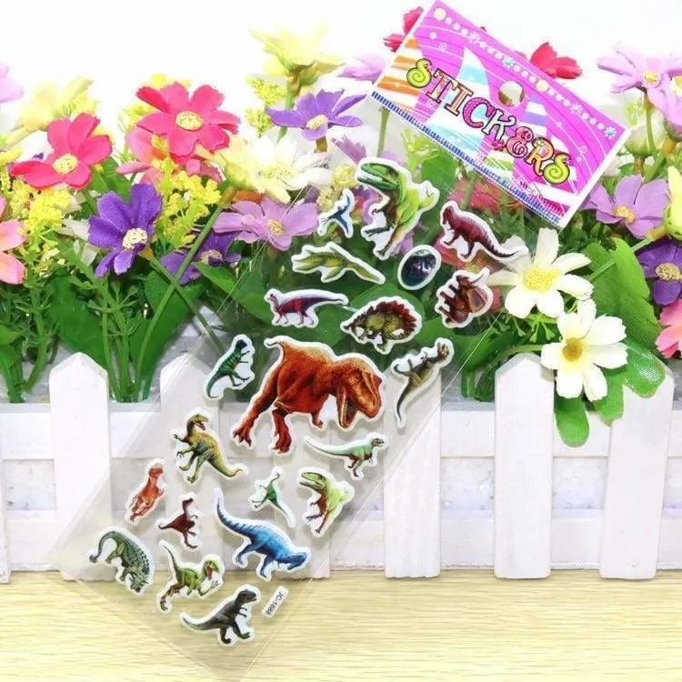 3D Colorful Dinosaur Stickers kids
