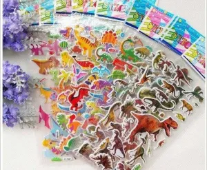 3D Colorful Dinosaur Stickers kids