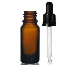 Amber glass dropper bottles