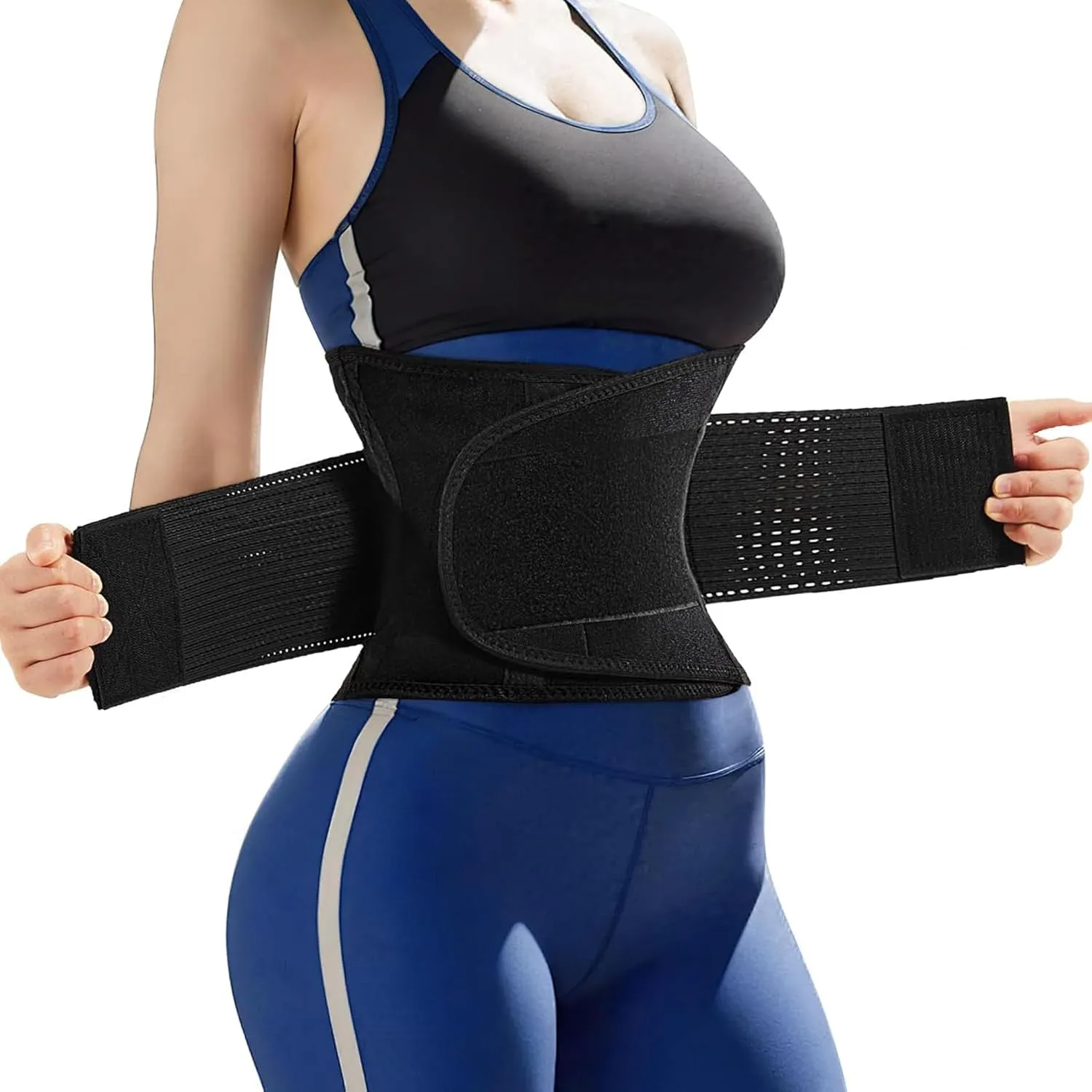 Back Brace for Lower Back Pain Relief, Breathable Lumbar Support Belt for Women & Men, Waist Support Belt with 6 Stays for Work Fitness