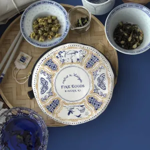 Blue Saucer Round Pouch
