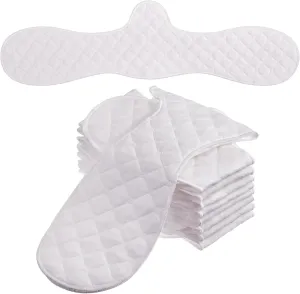 Boyiee 9 Pcs Cotton Bra Liners 3 Layer Reusable Washable Under Breast Sweat Absorber Pads for Woman, 2 Size