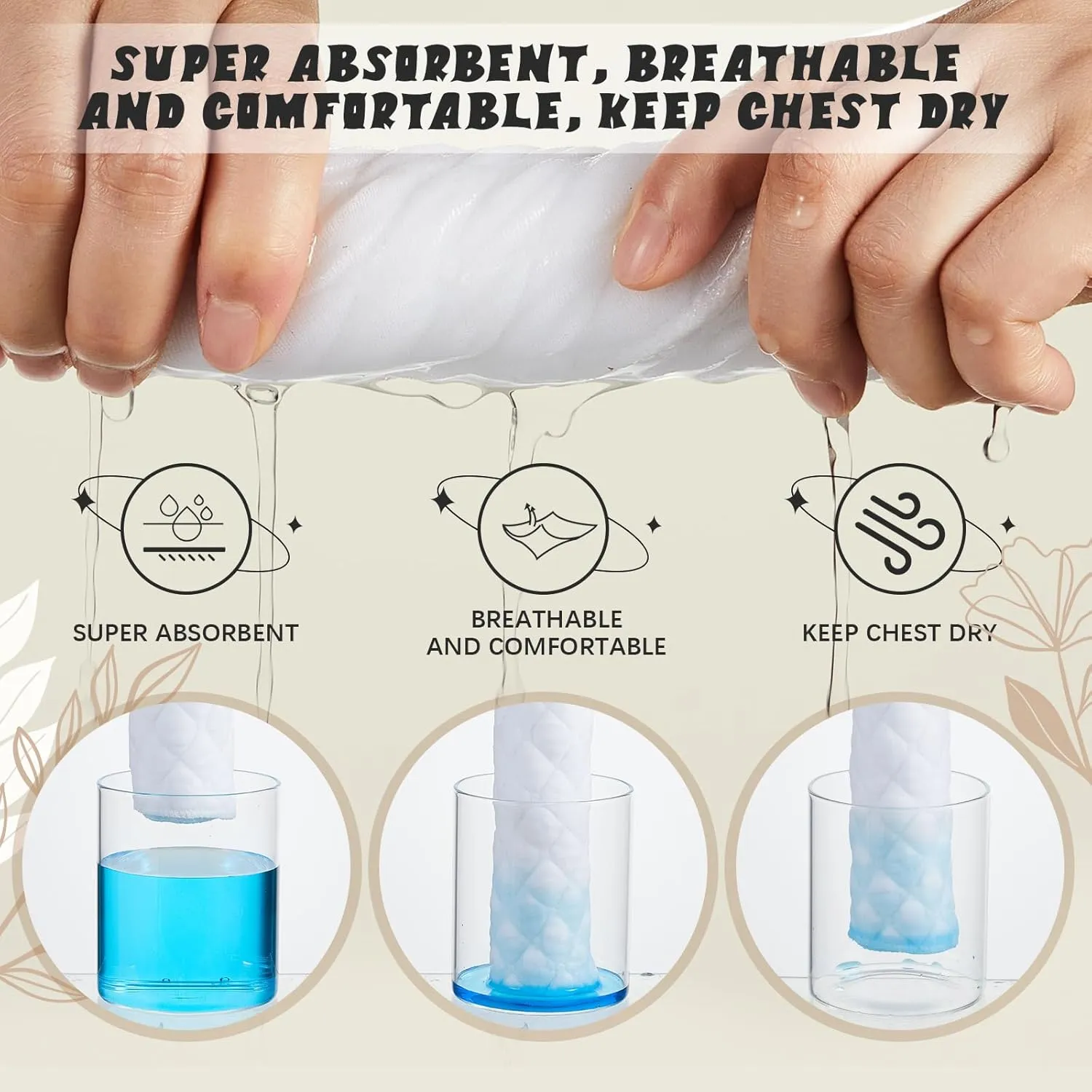 Boyiee 9 Pcs Cotton Bra Liners 3 Layer Reusable Washable Under Breast Sweat Absorber Pads for Woman, 2 Size