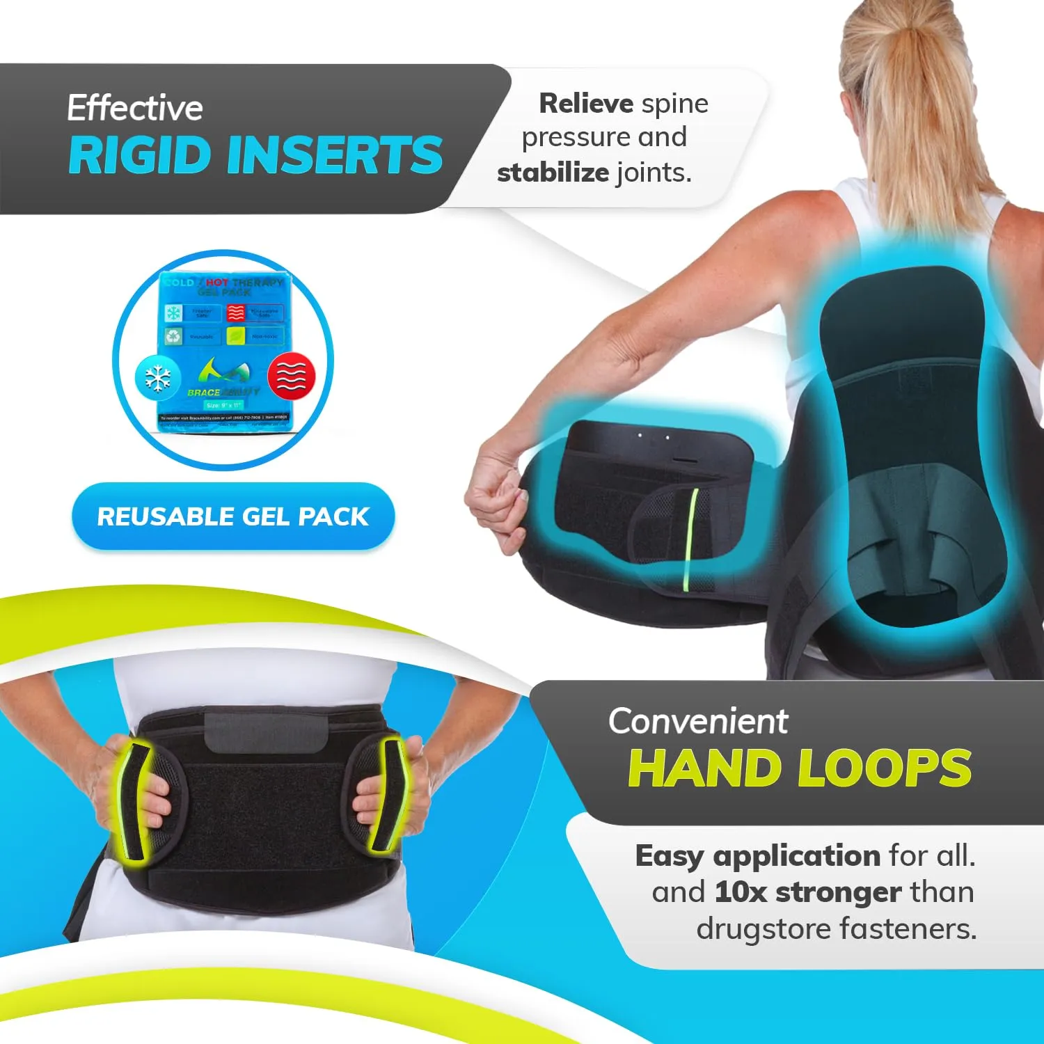 BraceAbility LSO Back Brace for Herniated, Degenerative & Bulging Disc Pain Relief, Sciatica, Spine Stenosis | Medical Lumbar Support Device for Post Surgery & Fractures with Hot/Cold Therapy (2XL)