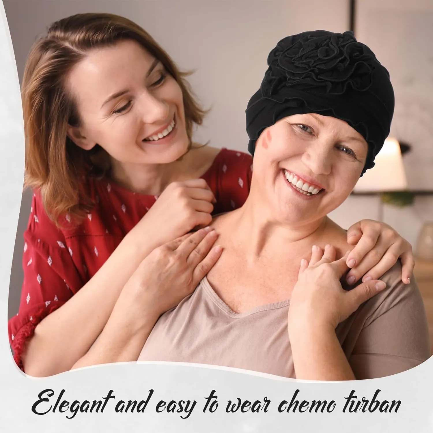 Geyoga Cotton Beanie Turban Headwear for Women Soft Chemo Hats Cancer Elastic Headwear for Women with Hair Loss