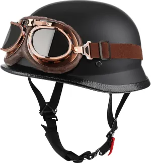 Half Bikes Motorcycle Helmet Halfs Shell Helmet German Style Motorcycles Helmets for Chopper Cruiser Bike