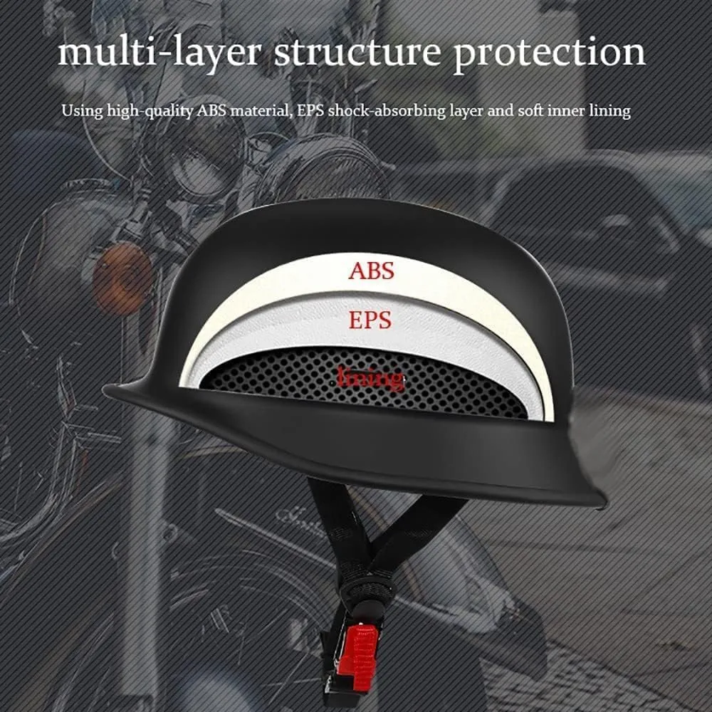 Half Bikes Motorcycle Helmet Halfs Shell Helmet German Style Motorcycles Helmets for Chopper Cruiser Bike