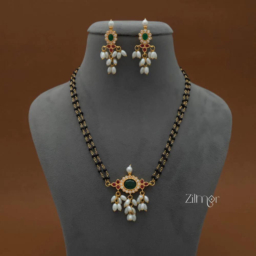 KH101635 - Double layer Necklace Earrings set