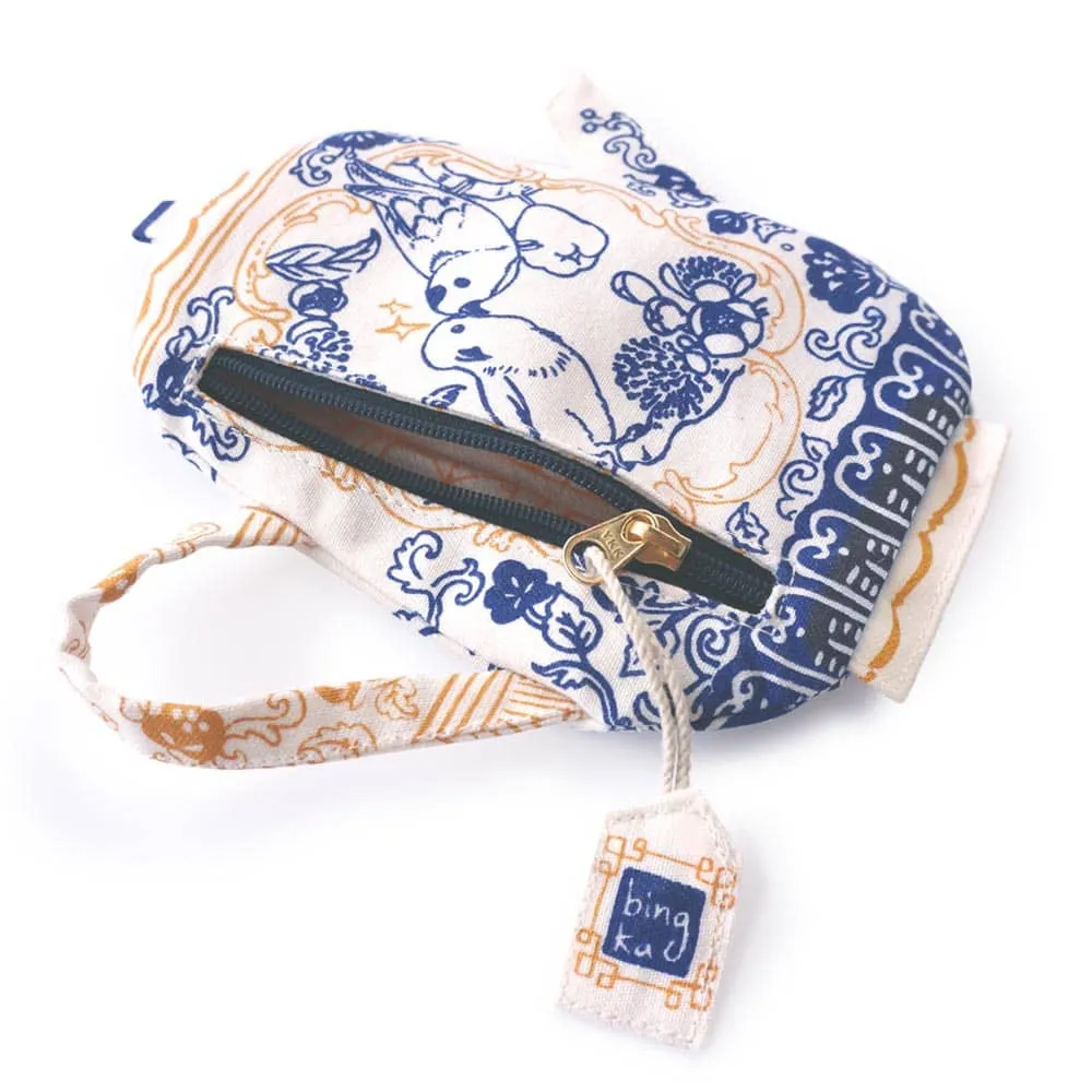 Lorikeet Blue Tea Pot Coin Pouch