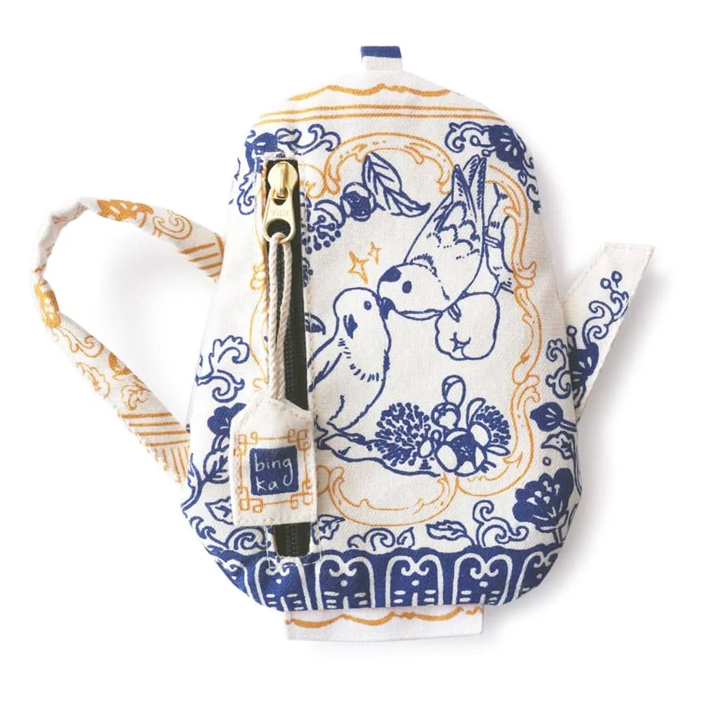 Lorikeet Blue Tea Pot Coin Pouch