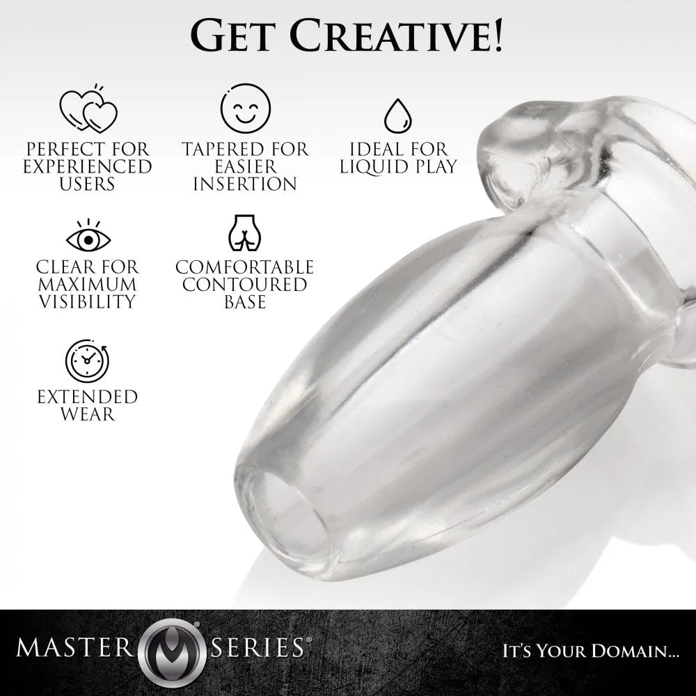 Master Series Peephole Clear Hollow Anal Plug