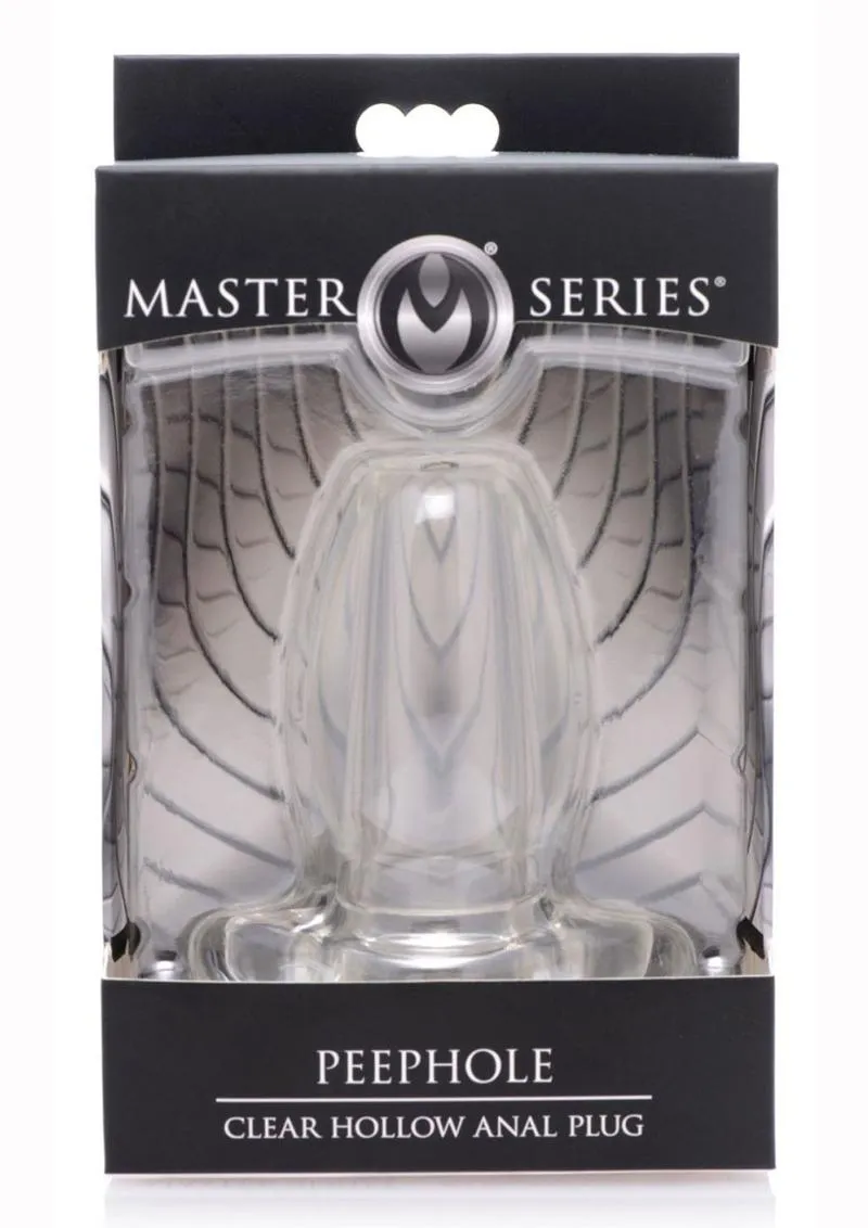 Master Series Peephole Clear Hollow Anal Plug