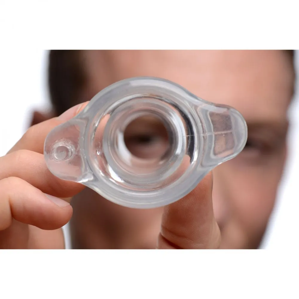 Master Series Peephole Clear Hollow Anal Plug