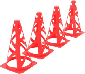 Quality Plastic Collapsible Cones 6 Pcs Sports Cones for Drills Soccer Football Basketball Agility