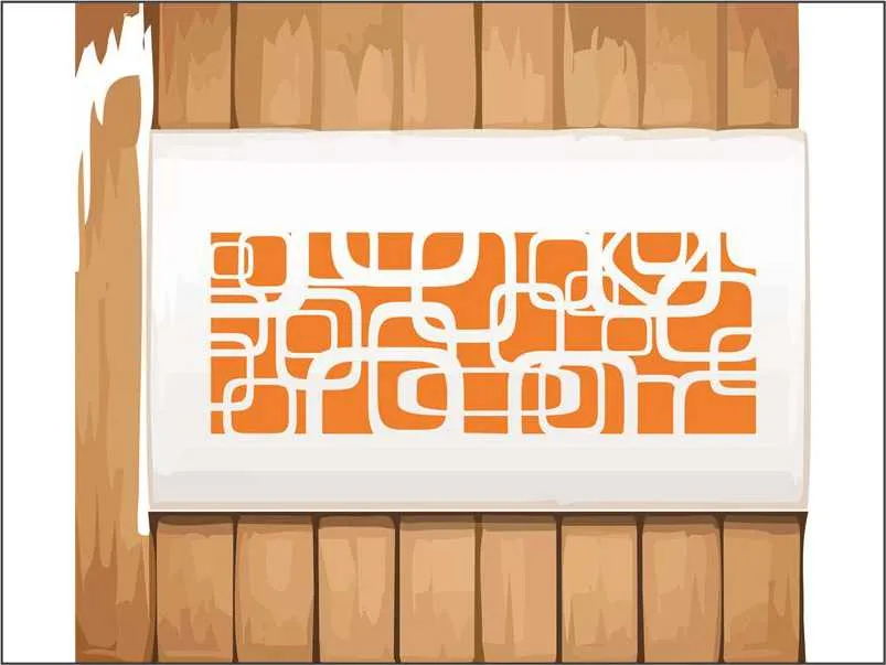 Retri Shape Pattren Reusable Stencil For Canvas And Wall Painting. ID #357