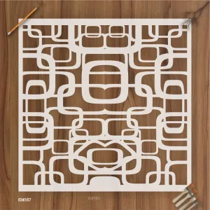 Retri Shape Pattren Reusable Stencil For Canvas And Wall Painting. ID #357