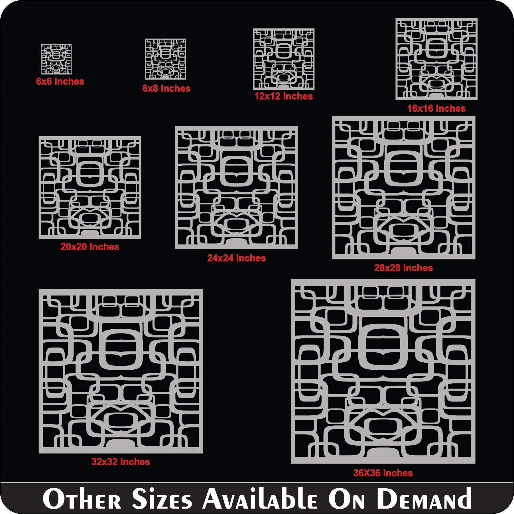 Retri Shape Pattren Reusable Stencil For Canvas And Wall Painting. ID #357