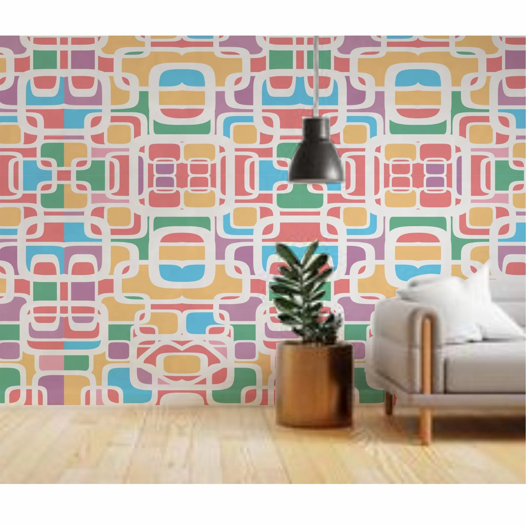 Retri Shape Pattren Reusable Stencil For Canvas And Wall Painting. ID #357