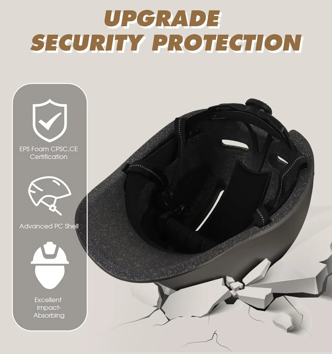 Shinmax Adult Bike Helmet for Men & Women - Lightweight Adjustable Baseball Cap Style Cycling Helmet with Reflective Strip, Perfect for Urban Commuter & Road Biking
