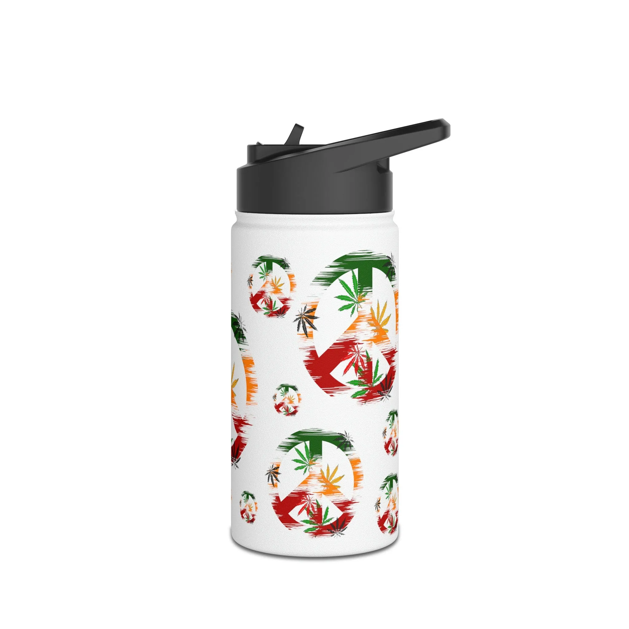 Stainless Steel Water Bottle, Standard Lid Water Bottle | Vibrant and Unique Drinkware for Peaceful Sipping