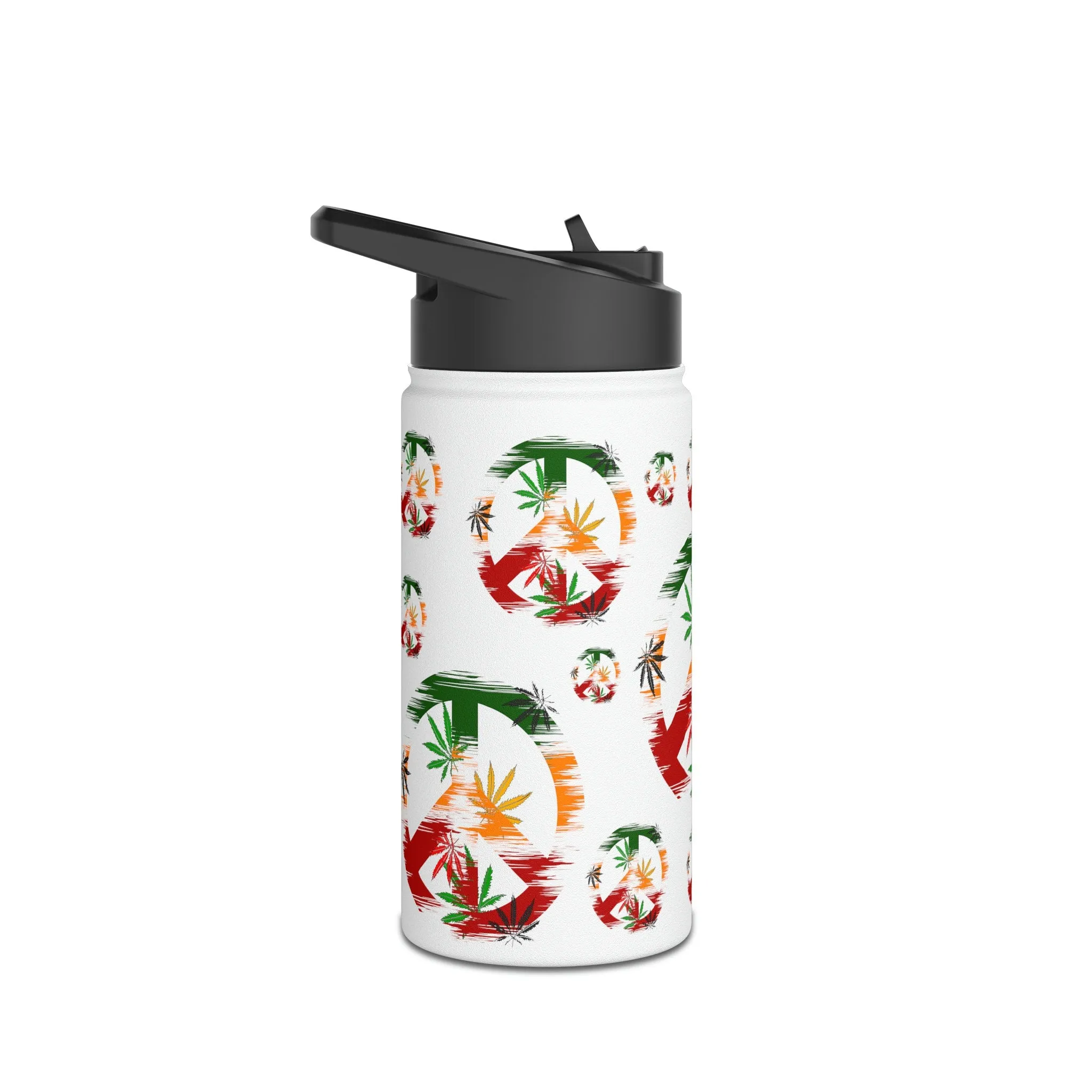 Stainless Steel Water Bottle, Standard Lid Water Bottle | Vibrant and Unique Drinkware for Peaceful Sipping