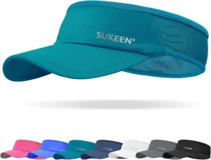Sukeen Sports Sun Visor Men Women Lightweight Packable Cooling Stretchy Visor Hat for Running, Tennis, Golf