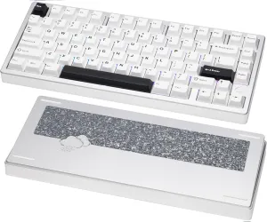 WOBKEY Rainy 75 Aluminum HMX/JWK Switches Mechanical Keyboard with Superior Acoustics, Wired, BT, 2.4G Wireless Connectivity (Pro - Silver(WOB Switch))
